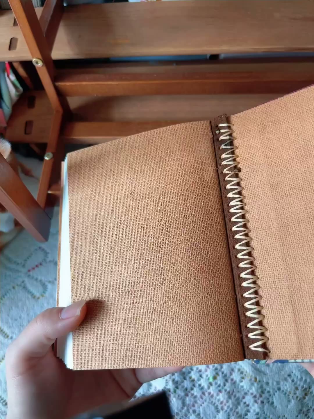 Handmade Tarot Watercolor Notebook with Fabric Cover