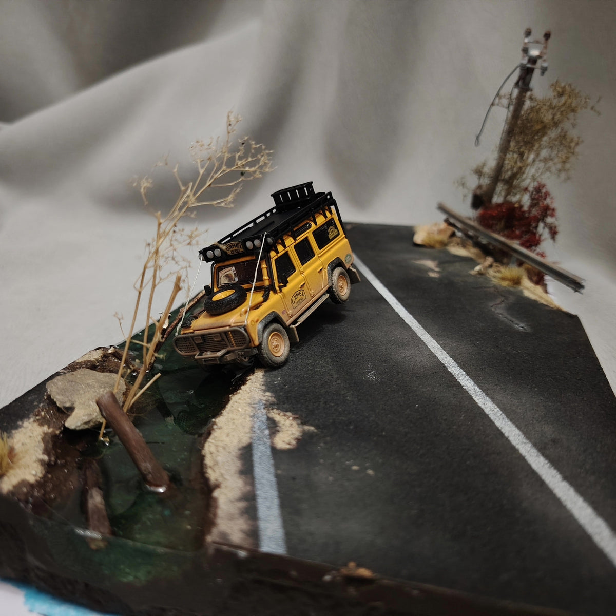 1:64 Diorama-Basis: Postapokalyptische Straßenszene