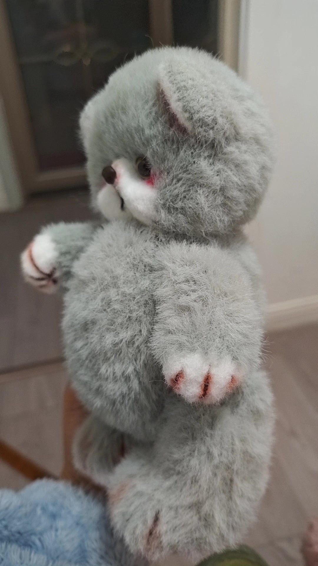 Knitted Bear Plush 22cm Mink Yarn