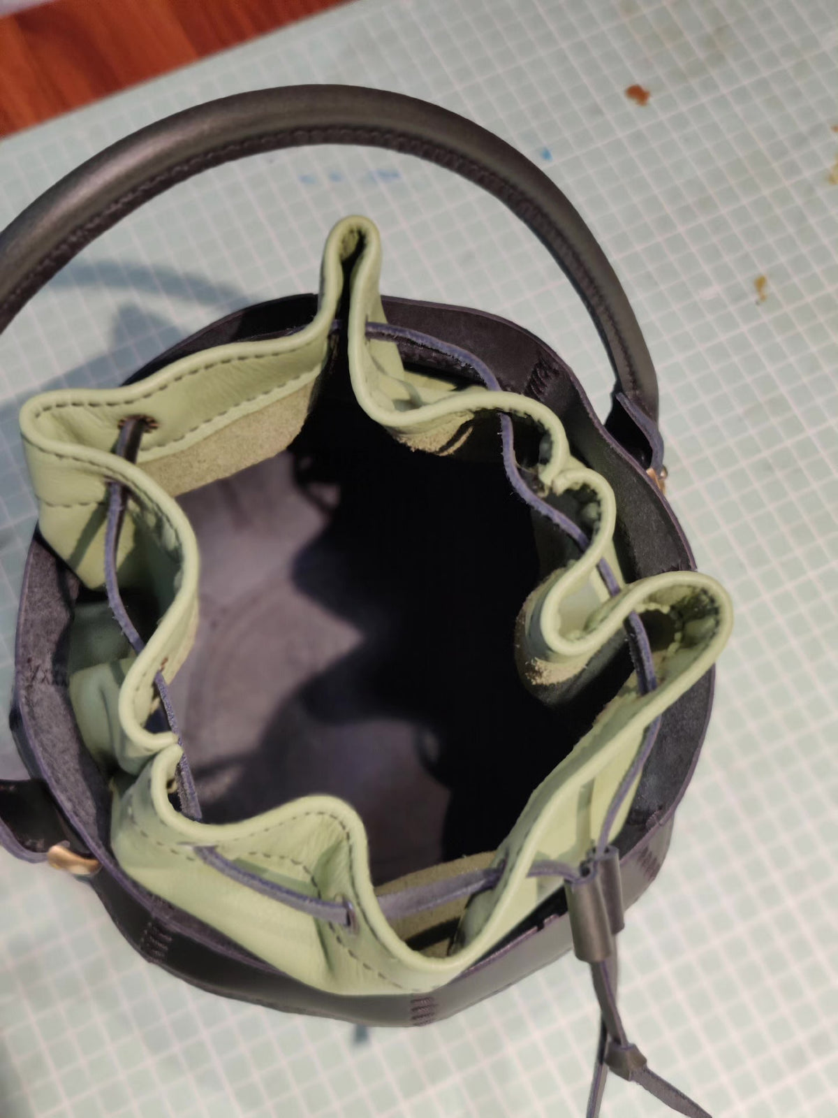 Handcrafted Leather Cauldron Bag Top-Grain
