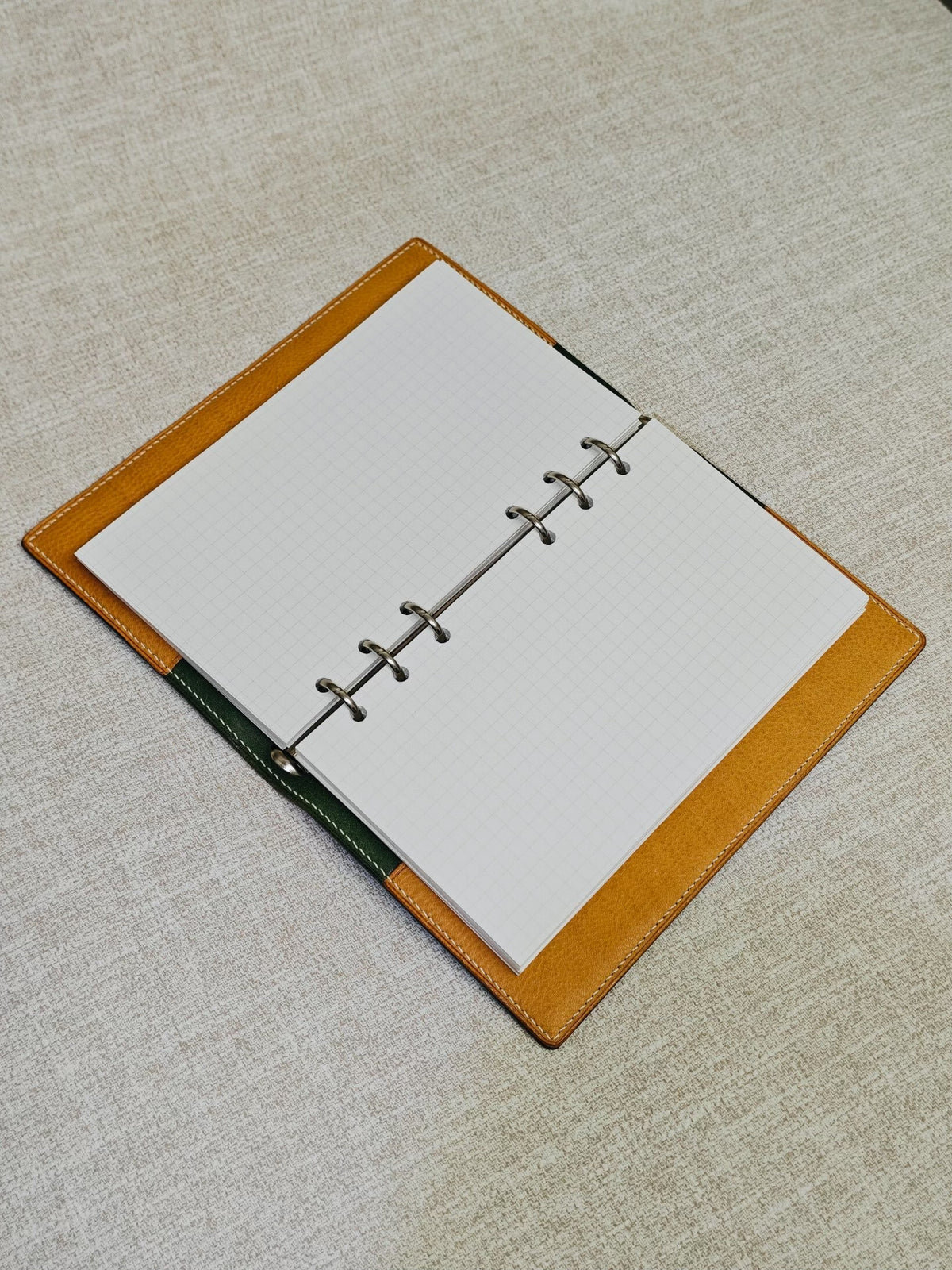 A6per Leather Ring Binder Notebook Cover