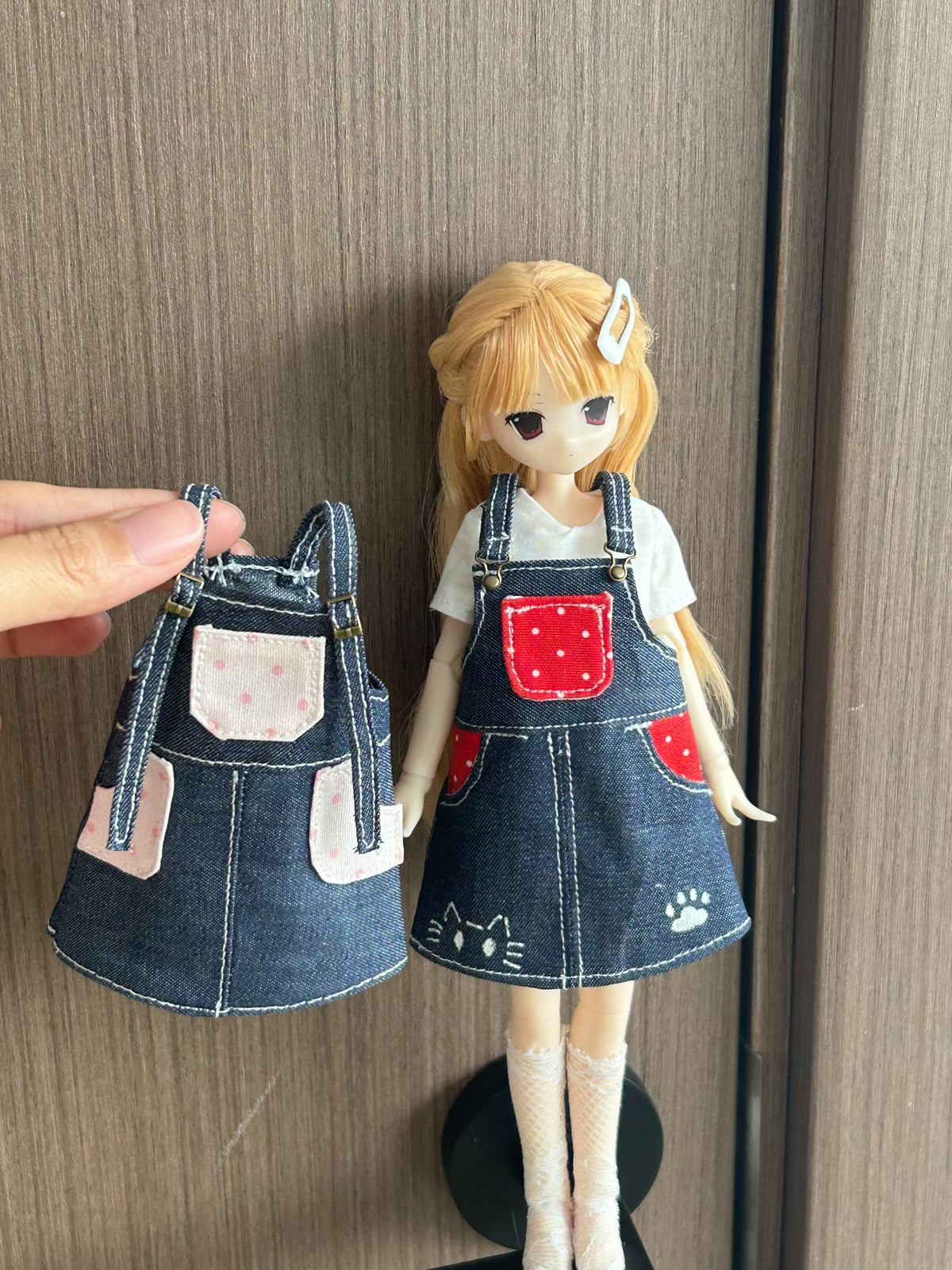 Denim Overall Dress Doll Clothes