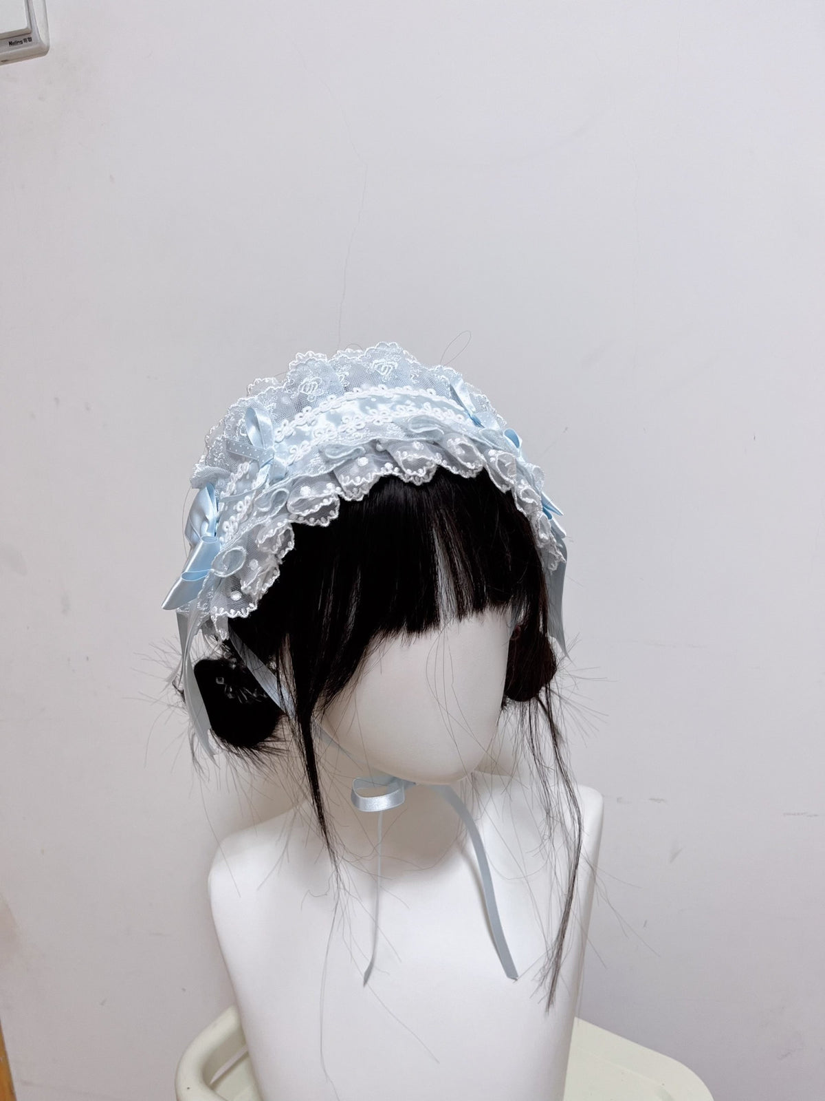 Blue Lolita Lace Bow Headband