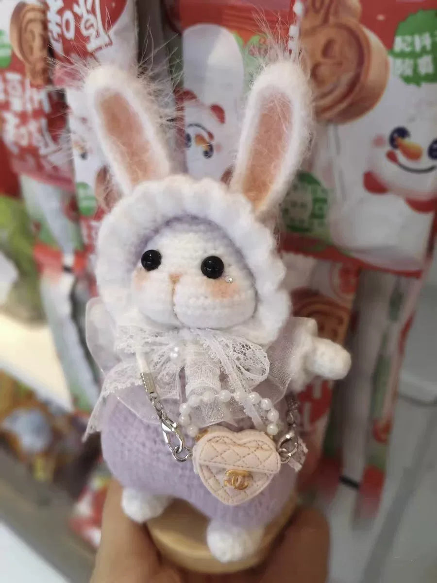Hand Crocheted Light Purple Plush Rabbit