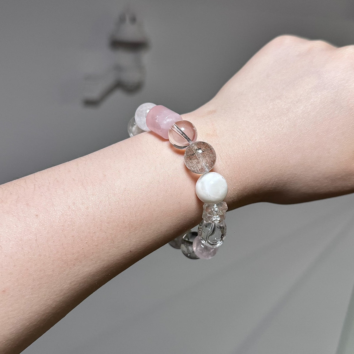 Pärlarmband med blandade ädelstenar 12,5 mm