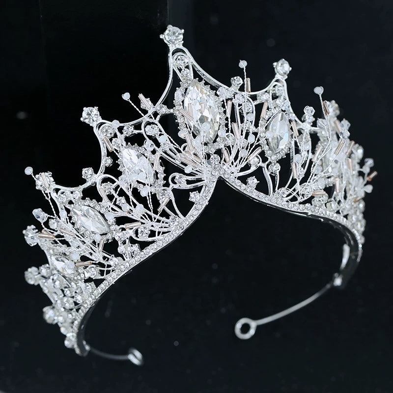 Tiara in Filigrana e Cristallo in Oro o Argento