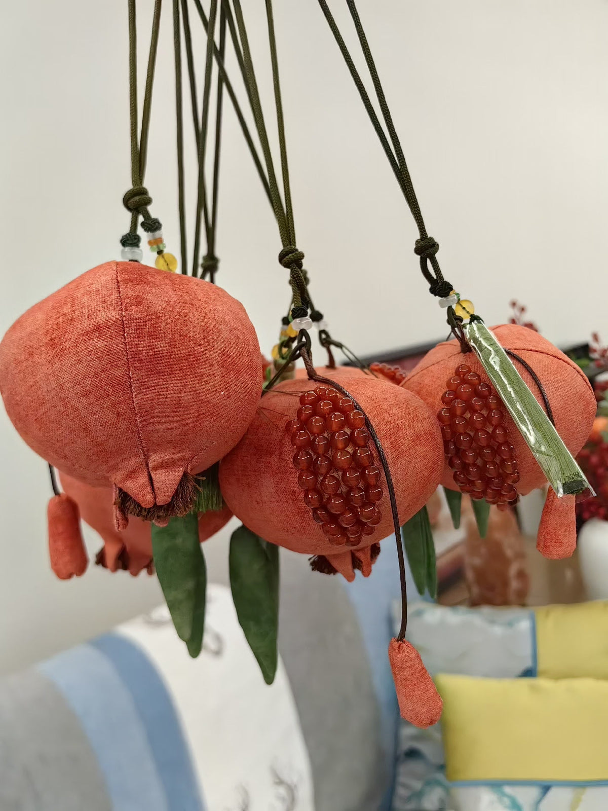 Handmade Pomegranate Sachet Bag Charm