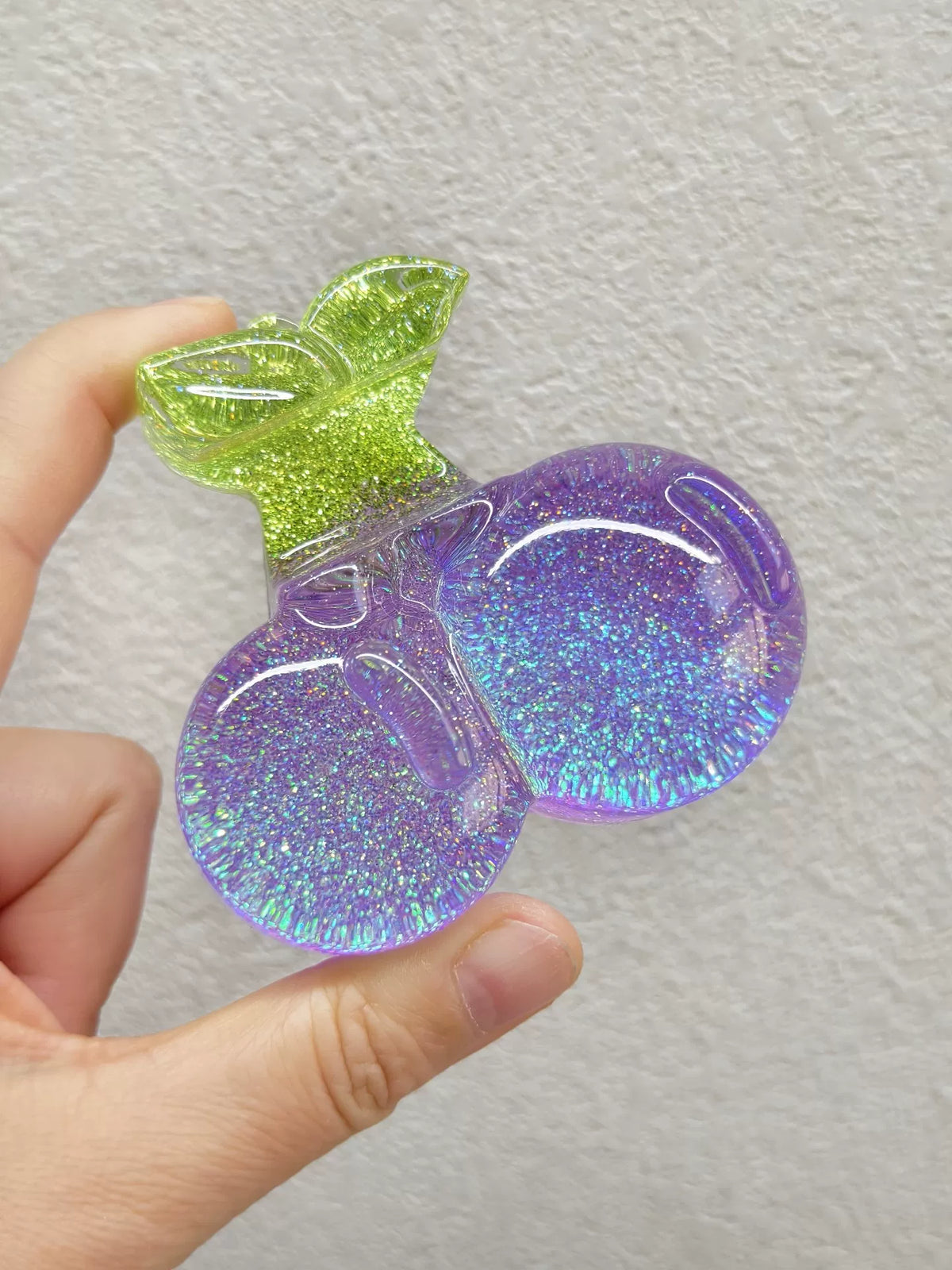 Glitter Cherry Resin Telefoonstandaard