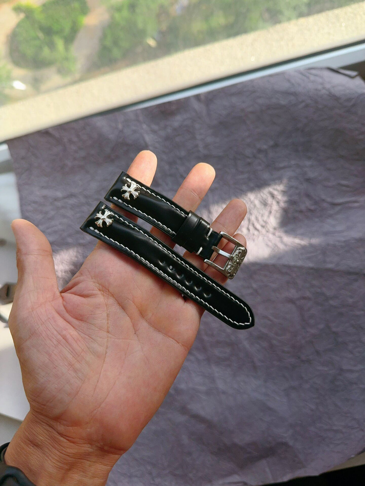 Handcrafted Black Shell Cordovan Watch Strap