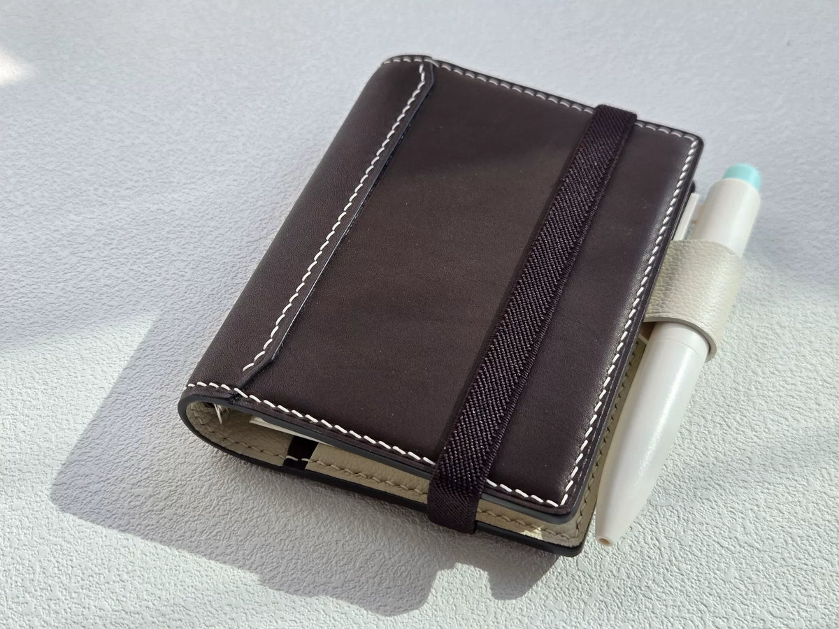 Carnet-organiseur Bivini M5 Cuir Barenia Ébène