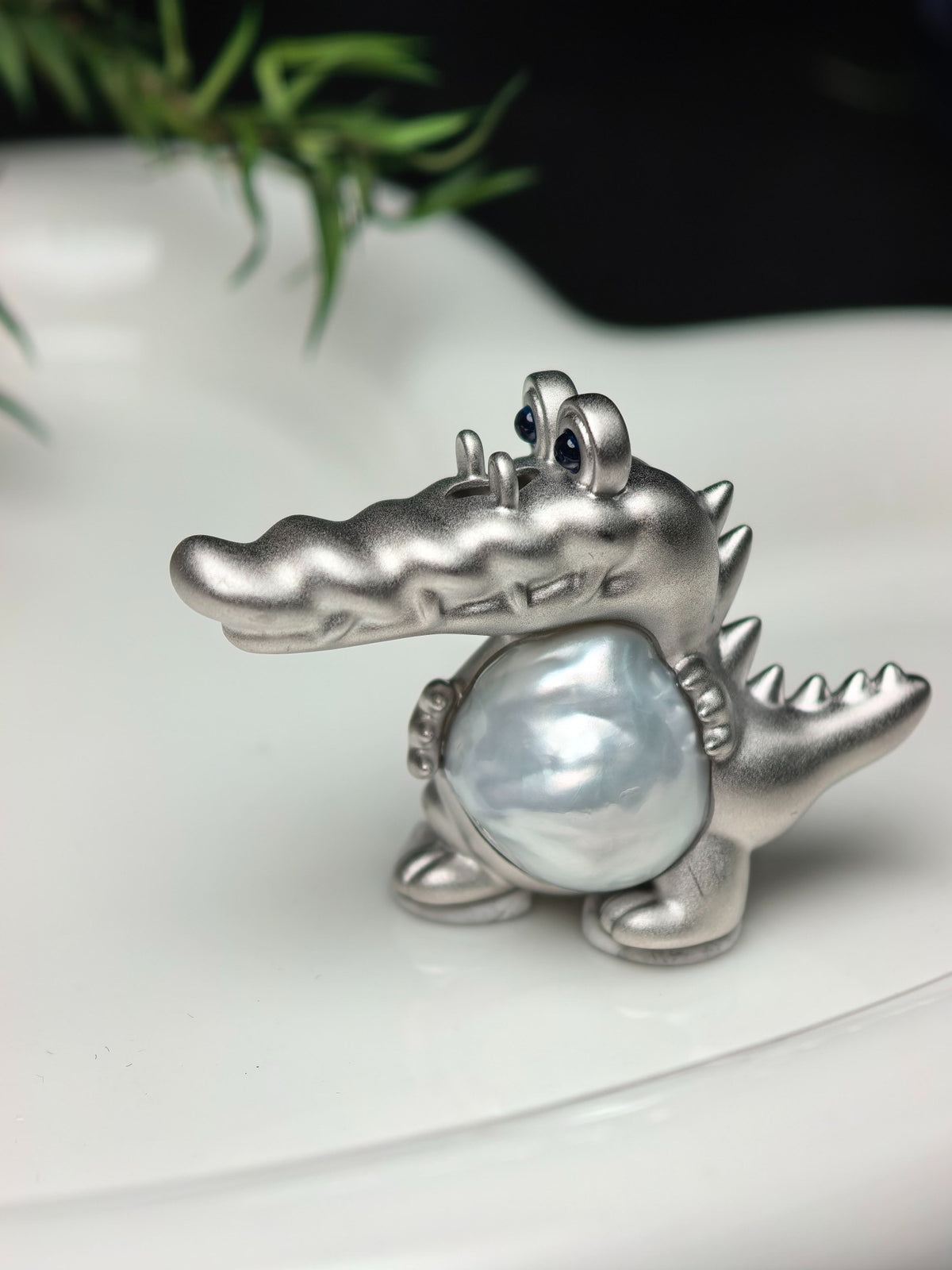 バロックパール シルバークロコダイルペンダント