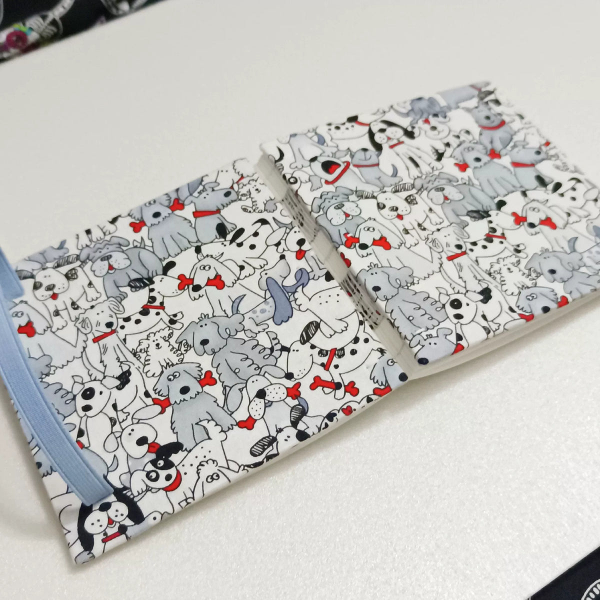 Cuaderno de acuarela hecho a mano con estampado de perros, papel 300gsm