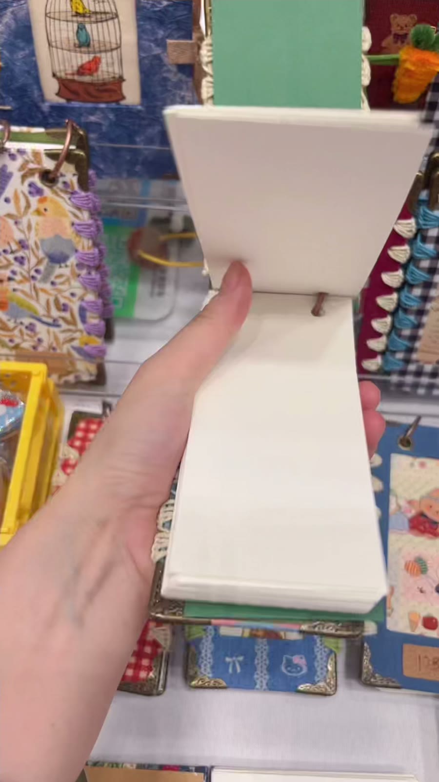 手作り布製糸綴じポケットノート