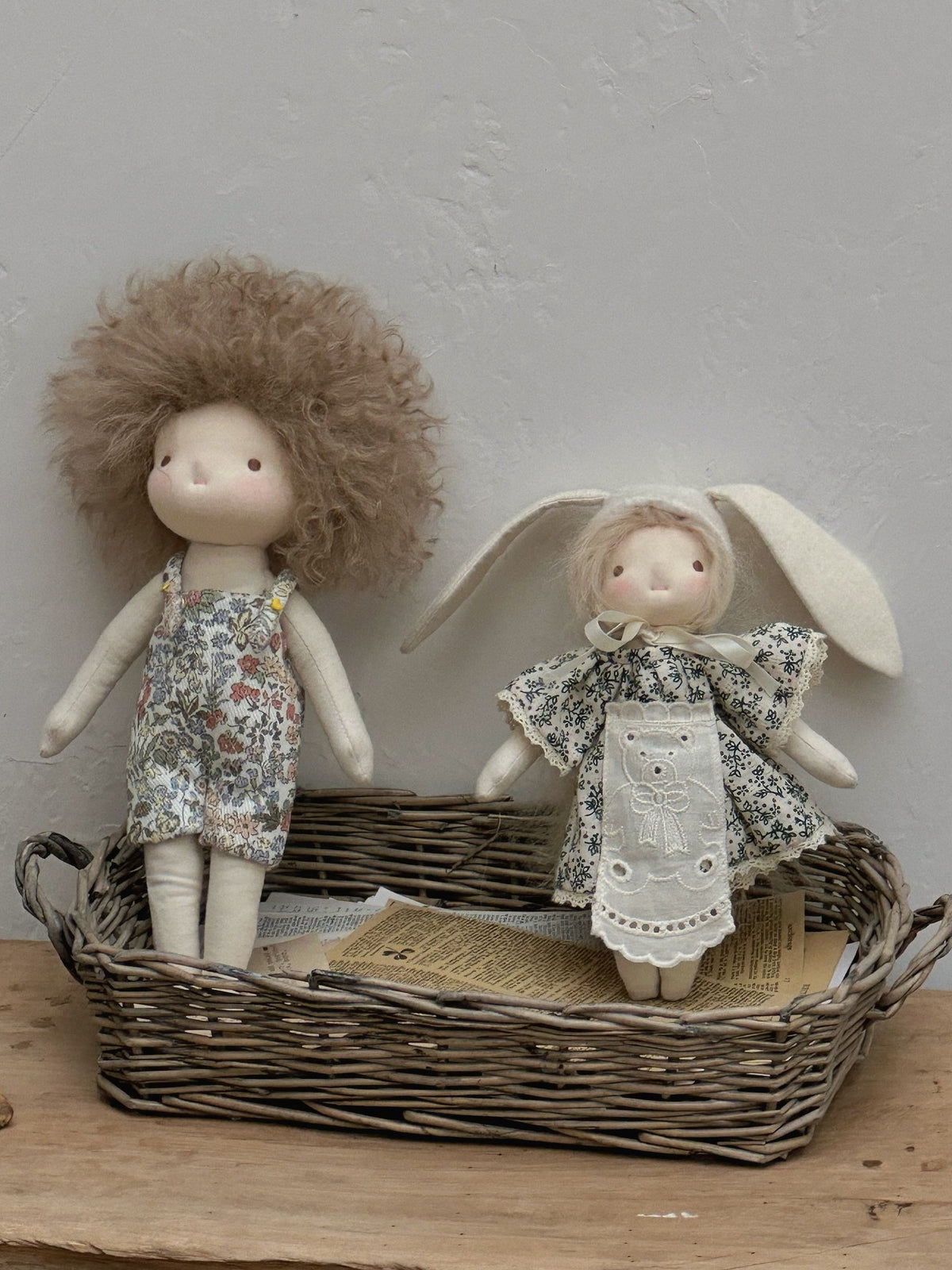Handmade Waldorf Doll with Floral Dress