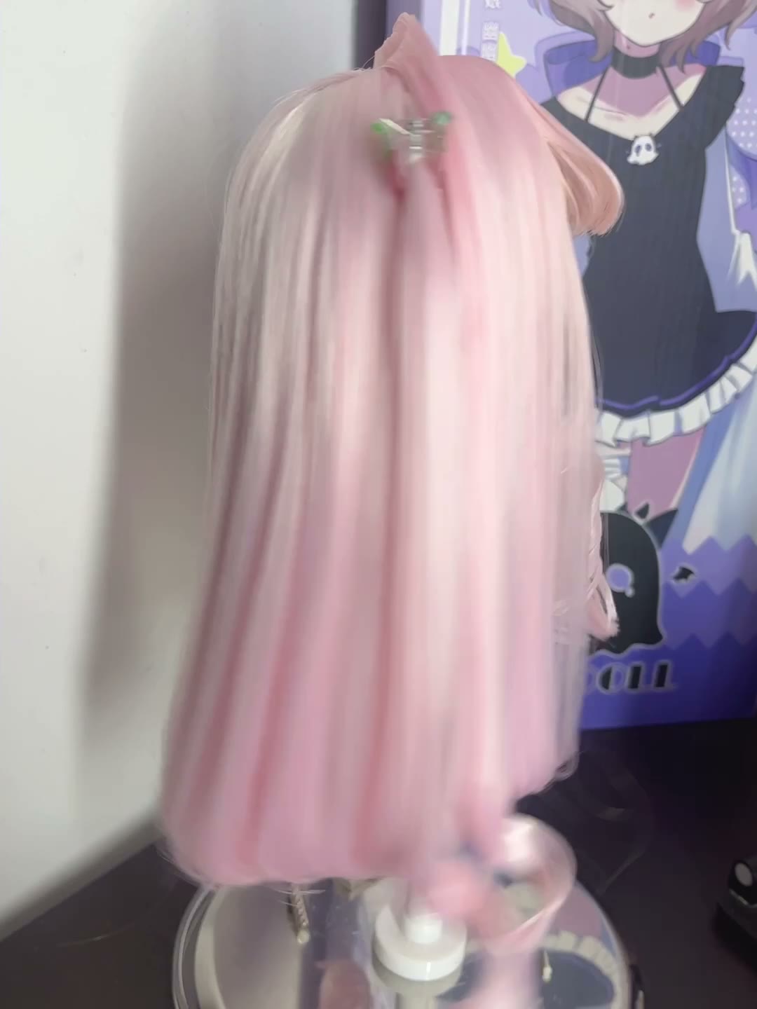 Pastel Pink Twin Tail Doll Wig