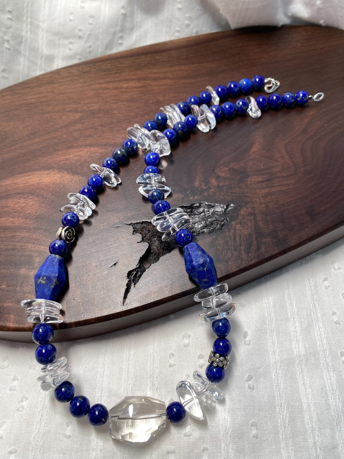 Lapis Lazuli Quartz Beaded Necklace