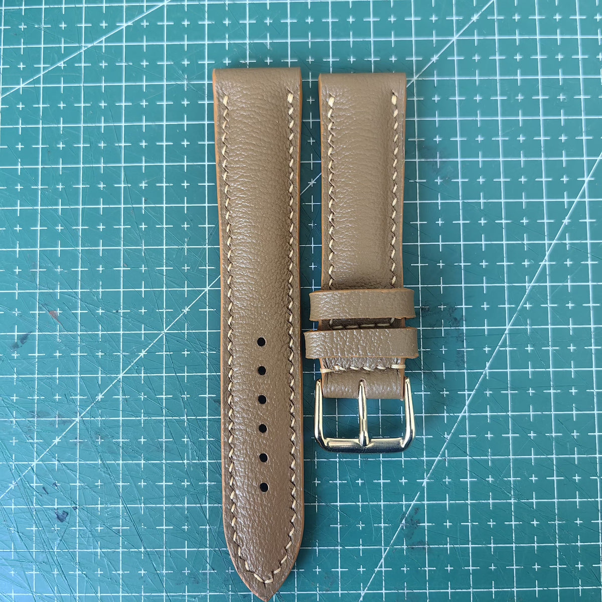 Hand Stitched Sheepskin Watch Strap 20mm