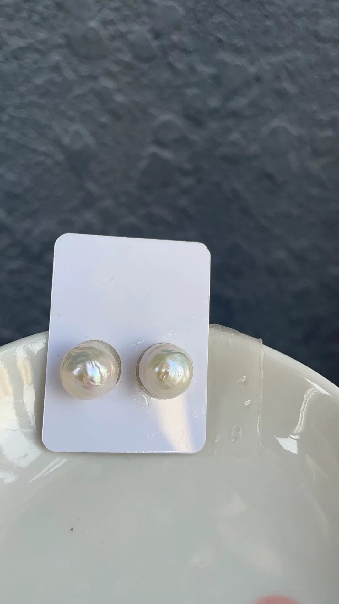 Baroque Freshwater Pearl Pair 9.4mm White