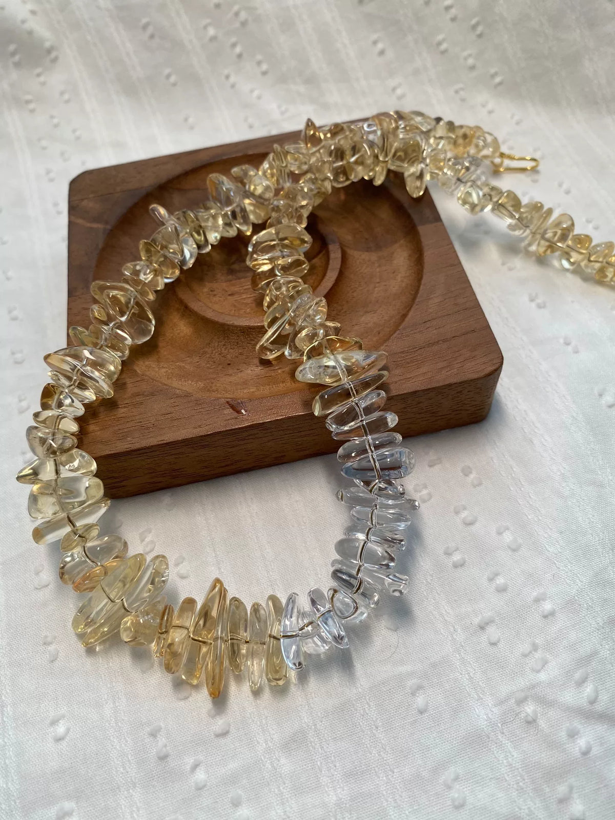 Collana Freeform in Citrino e Quarzo Ialino