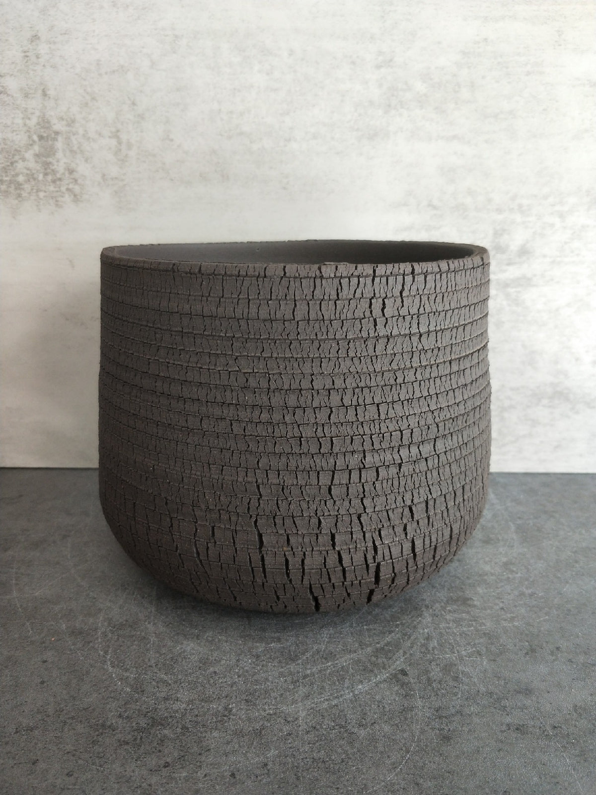 Handmade Cracked Ceramic Planter Pot