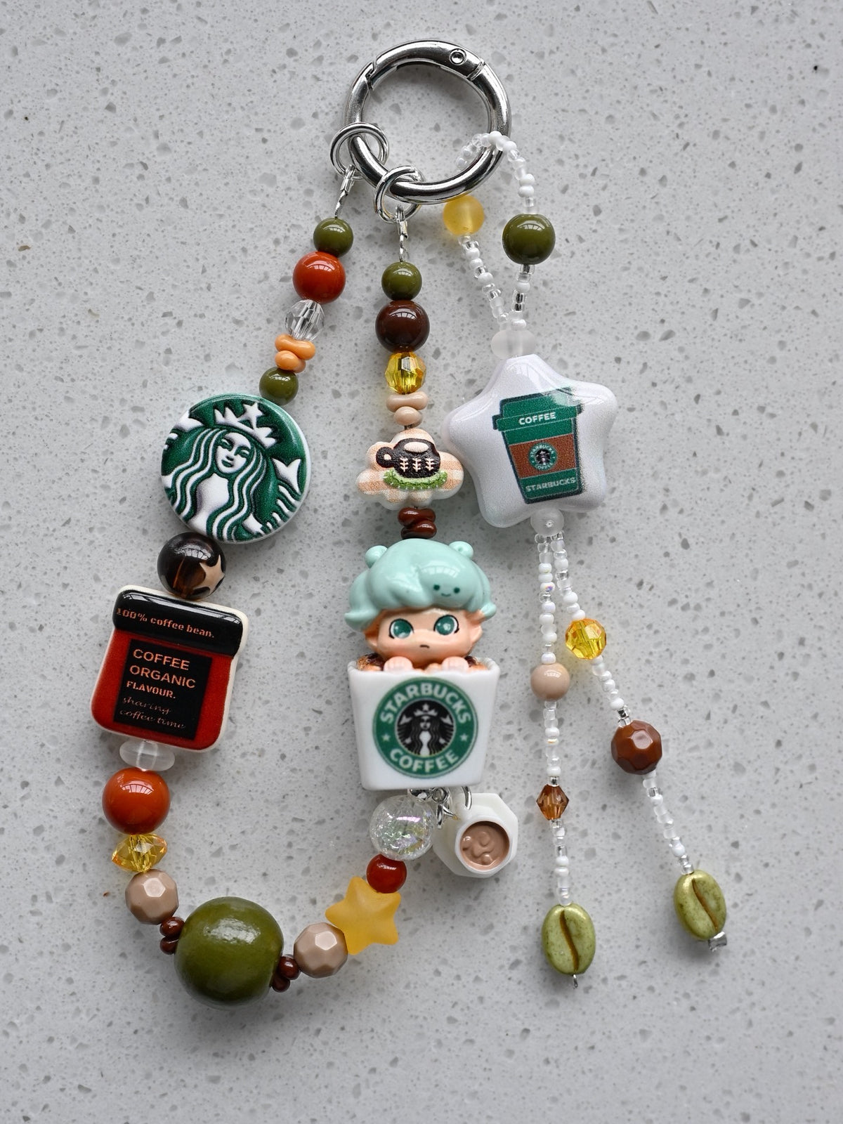 Resin Dimoo Phone Charm Starbucks Theme