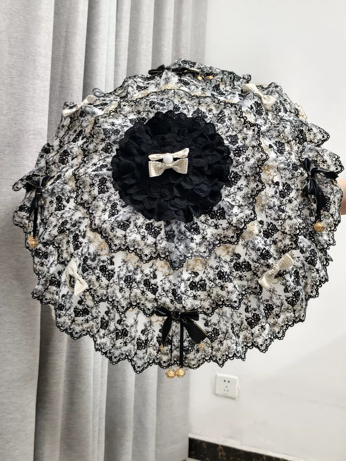 Gothic Lolita Lace Ruffle Decorative Umbrella