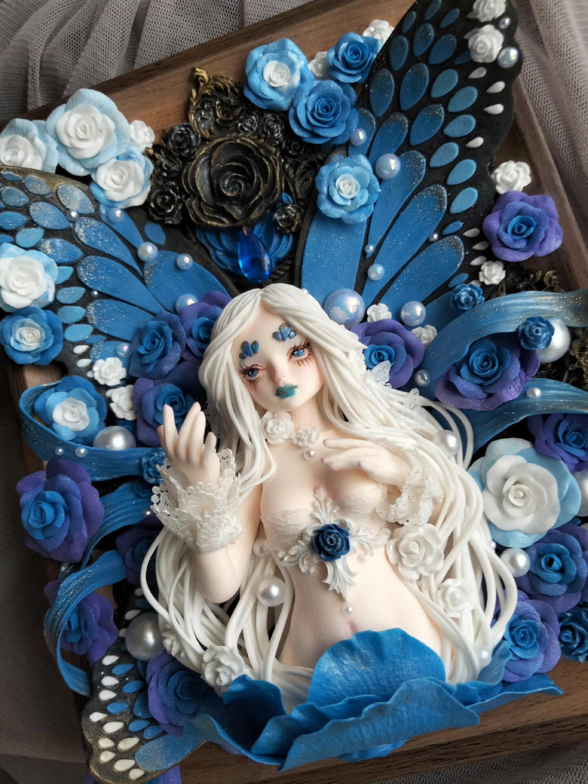 Ultra Light Clay Fairy Butterfly Frame Art