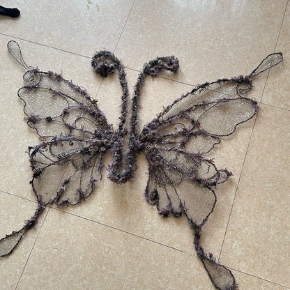 Faux Fur and Mesh Butterfly Wings Prop