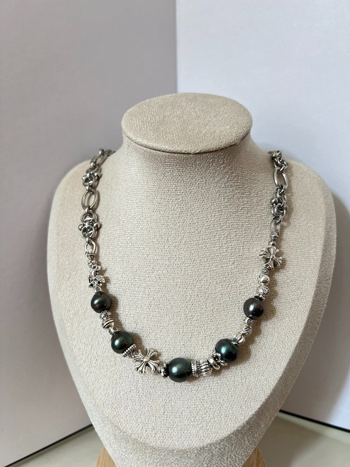 Tahitian Pearl Multi Strand Antique Necklace