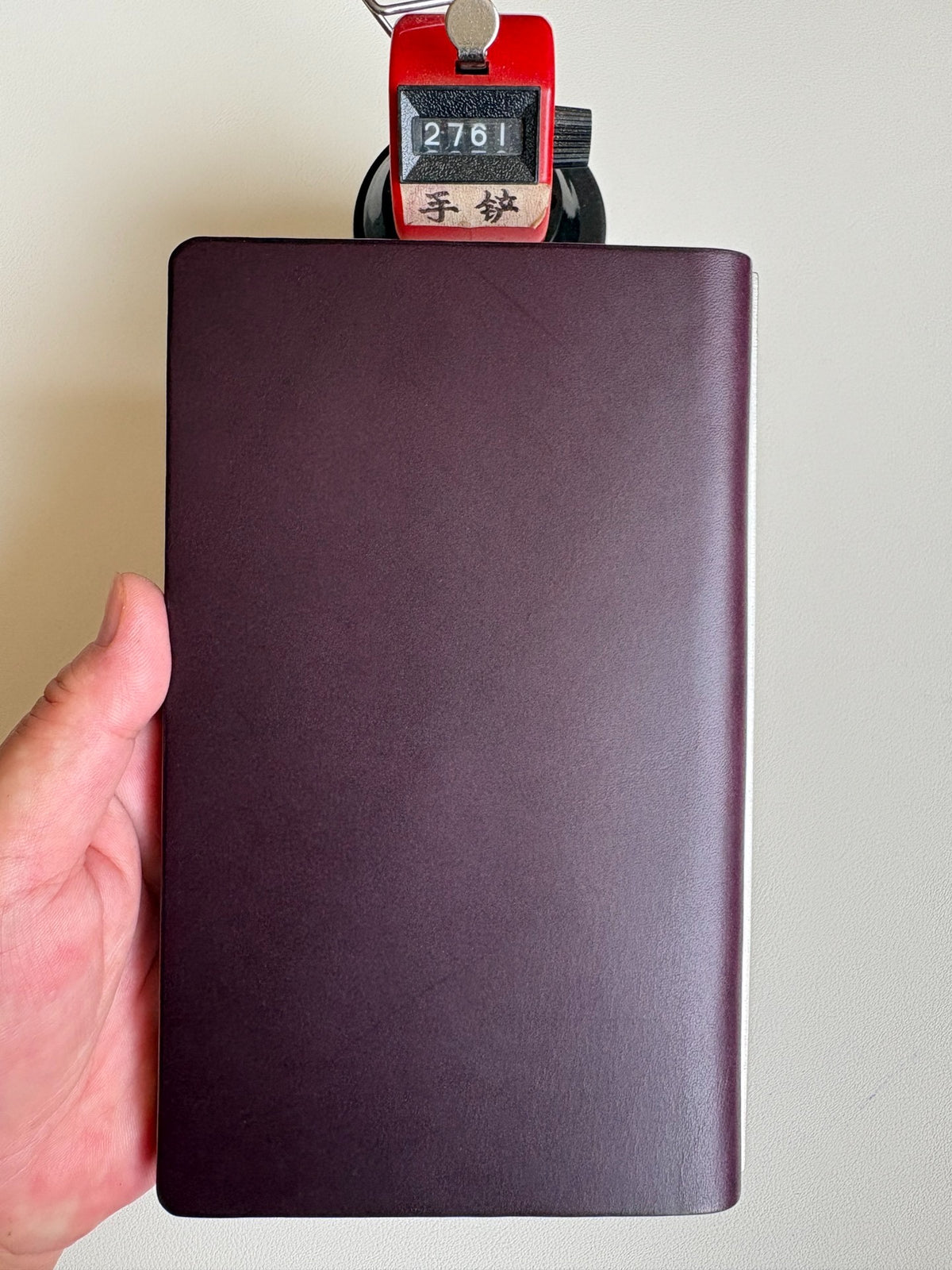 Handmade Buttero Leather Purple A6 Ring Binder