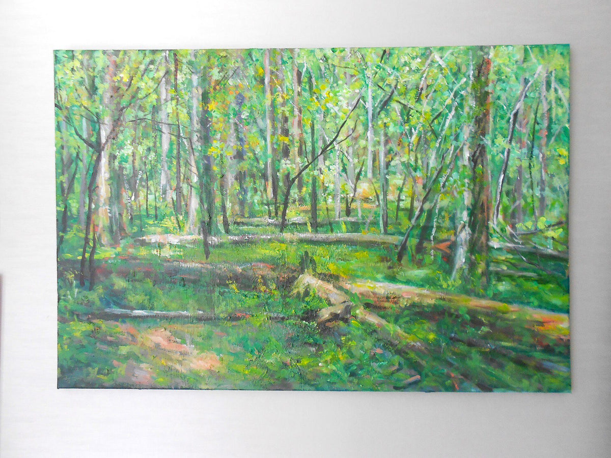 Original Acrylic Forest Painting 60x90