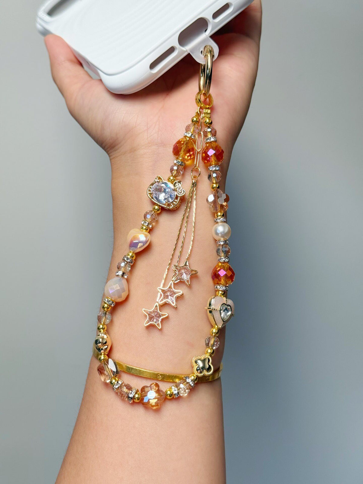 Autumn Beaded Phone Strap Bag Charm Keychain