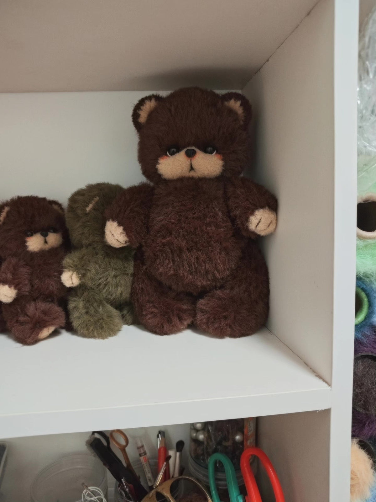 ハンドメイド ニットテディベアぬいぐるみ 22cm