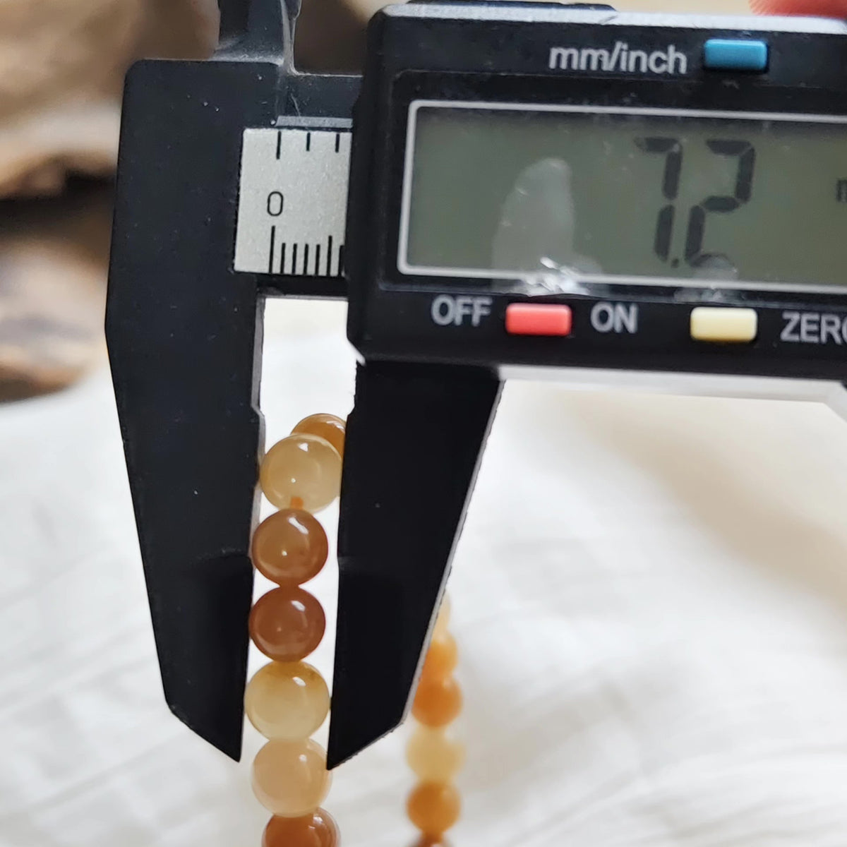 Hetian Jade Sugar Bead Bracelet Mixed Sizes