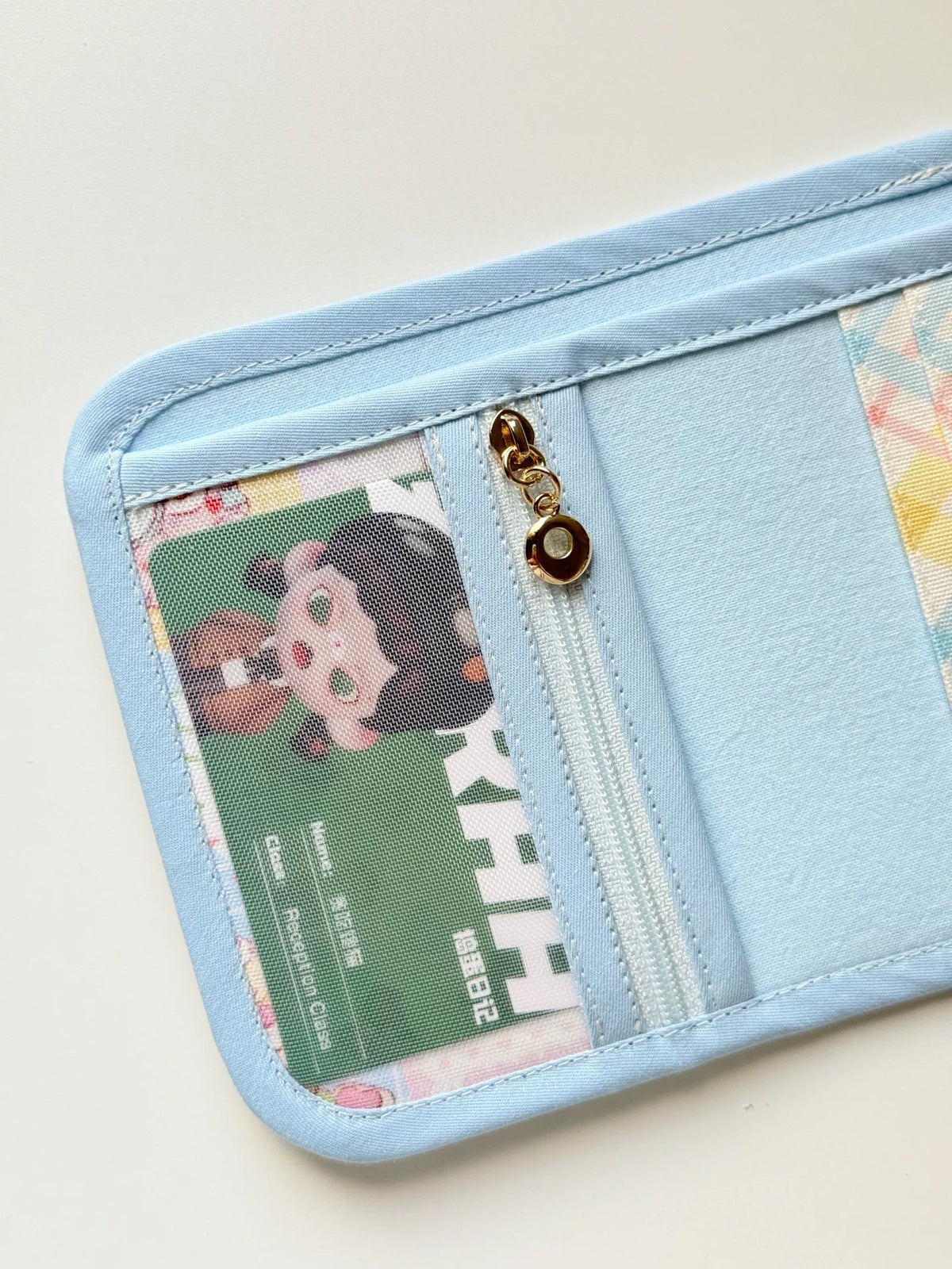 Blue Cartoon Character Wallet with Card Slots