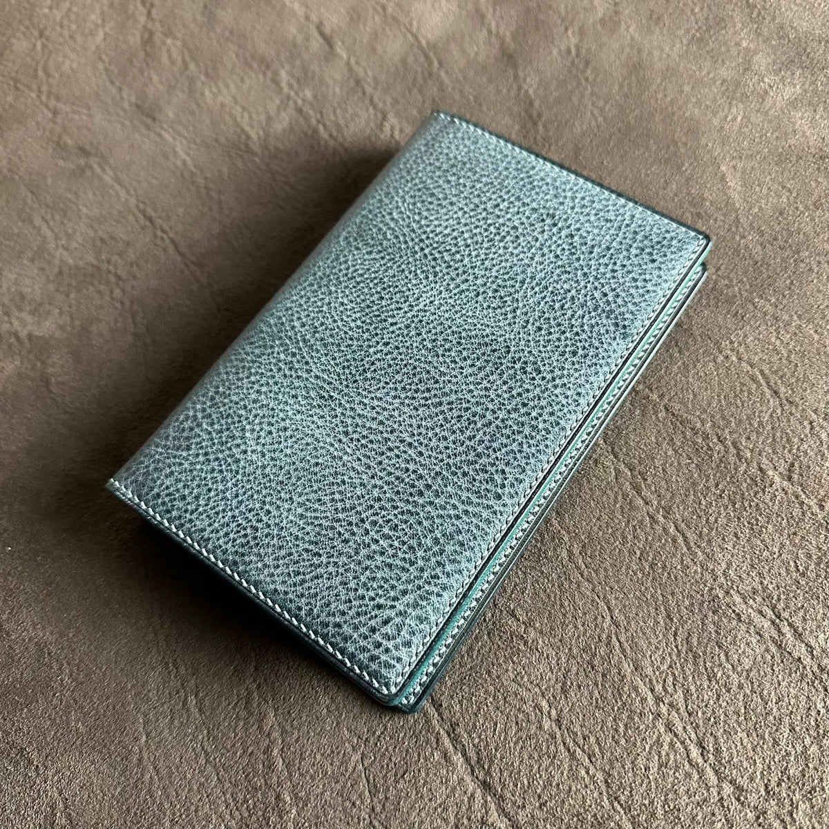 A7 Minimalist Loose Leaf Binder Teal Leather