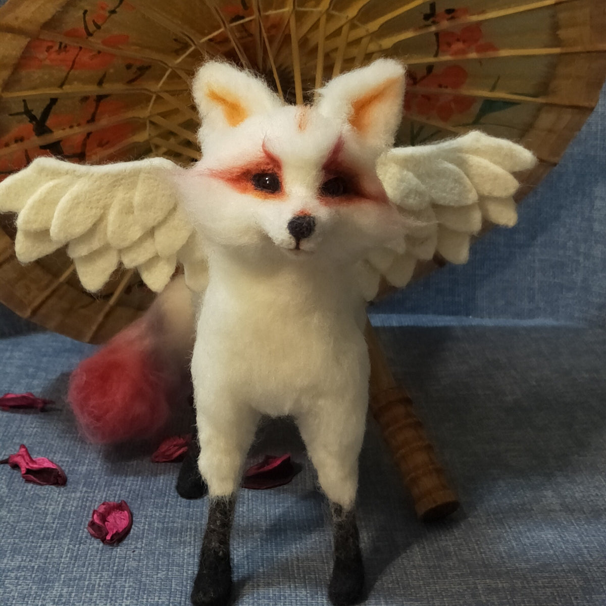 Wool Felt Yeye Mythical Fox Sculpture