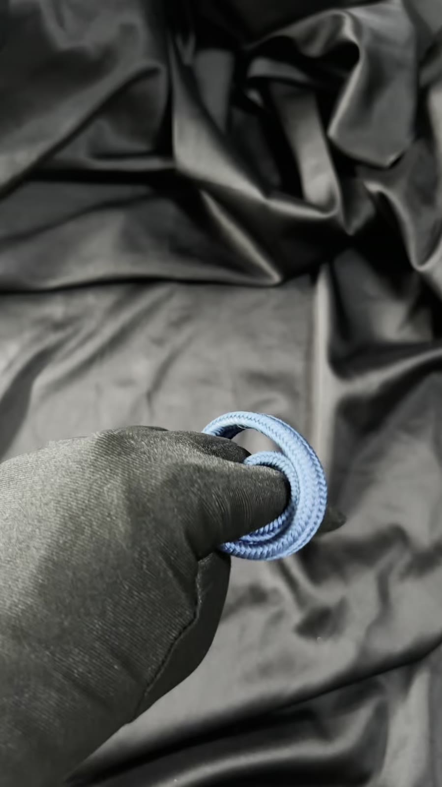Silk Camera Wrist Strap Cyan Blue