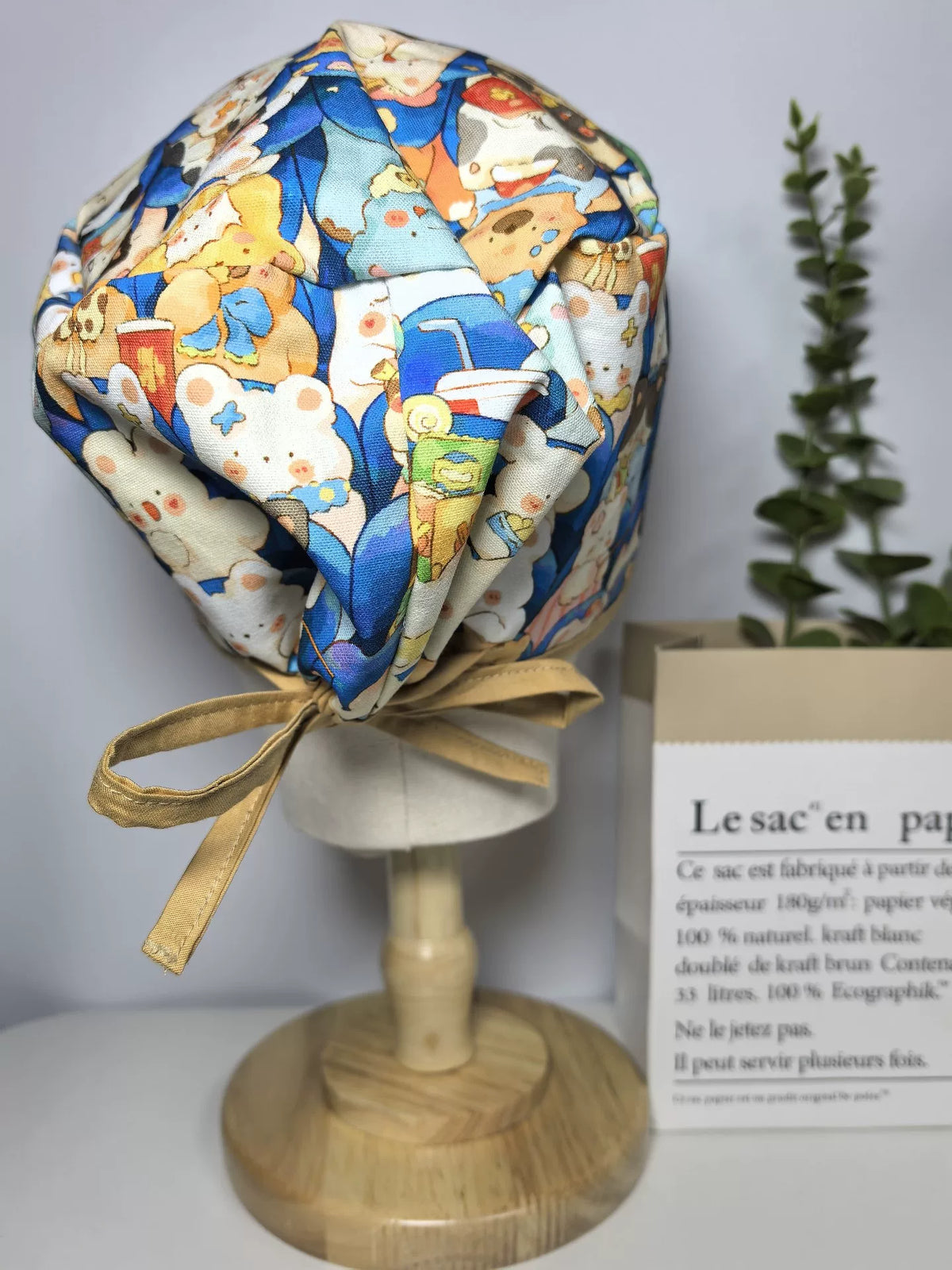 Gorro de Quirófano de Algodón con Cine Animal