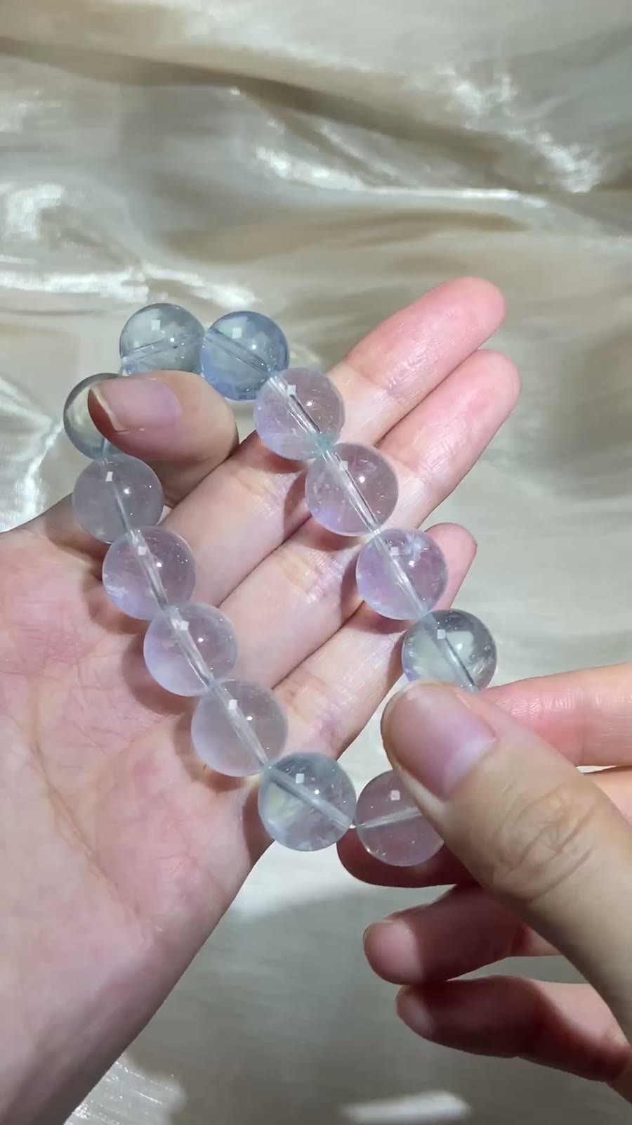 Natural Aquamarine Crystal Beaded Bracelet