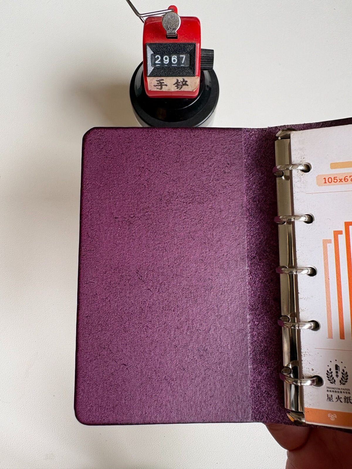 Handmade Buttero Leather M5 Six Ring Binder