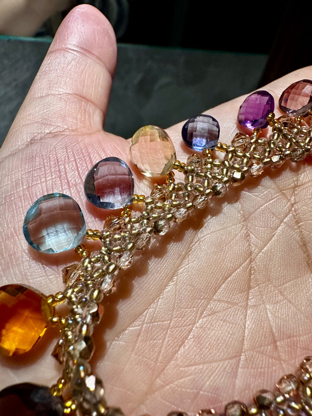 Handmade Quartz Gemstone Necklace Ten Colors