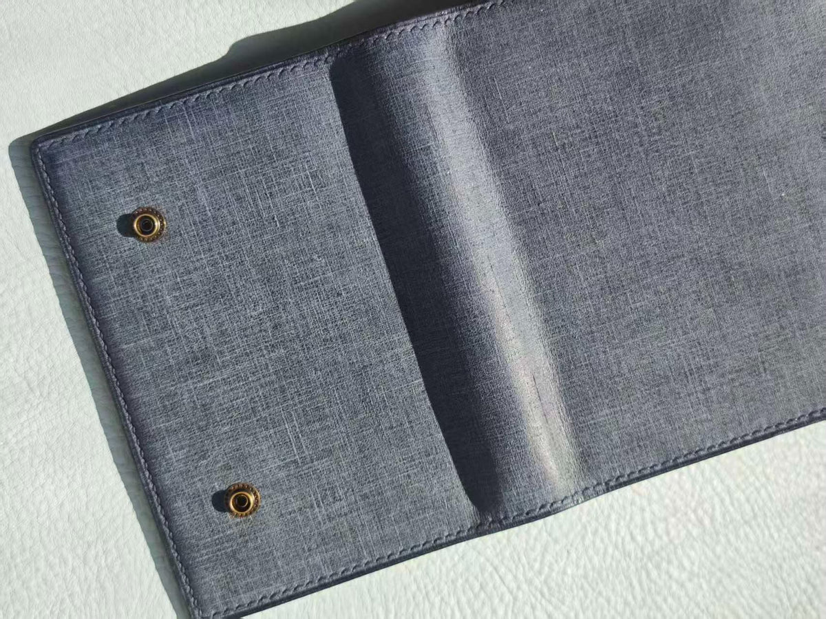 M5 Tri-Fold Notebook Cover Charcoal Leather