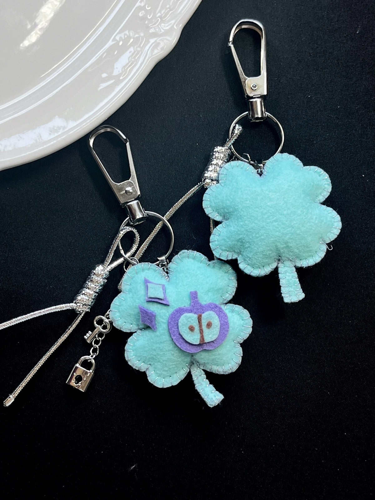 Felt Clover Pendant Necklace