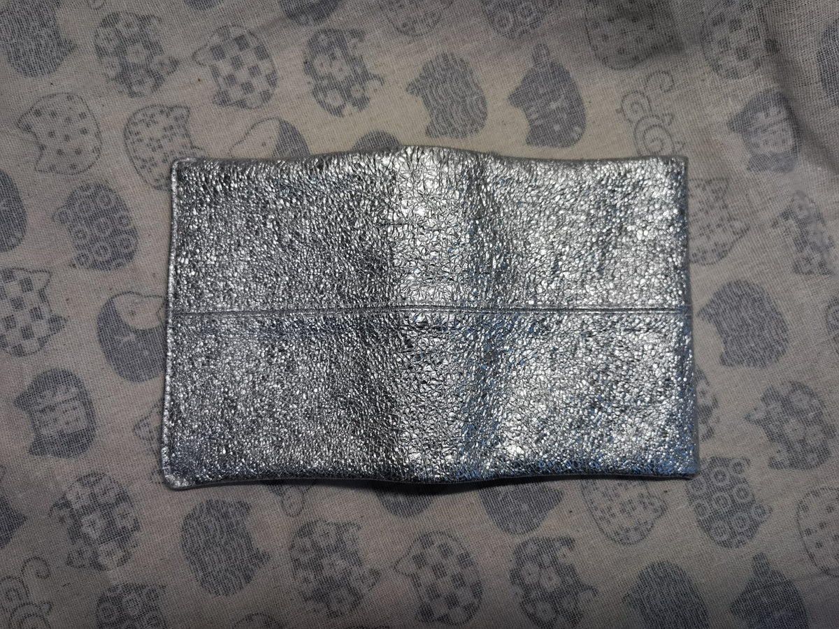Moonlight Silver Sheepskin A7 Ring Binder Planner