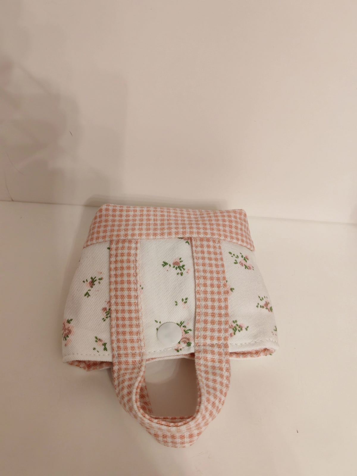 Handmade Floral Gingham Earphone Pouch