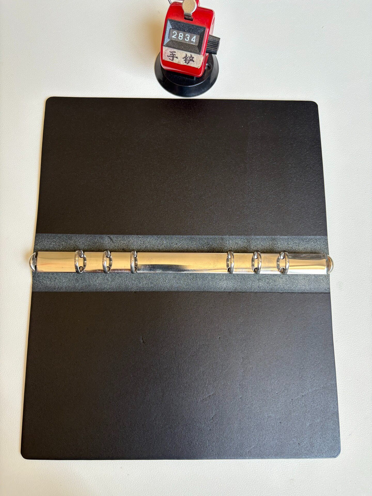 Black A5S-15 Ring Binder Buttero Leather
