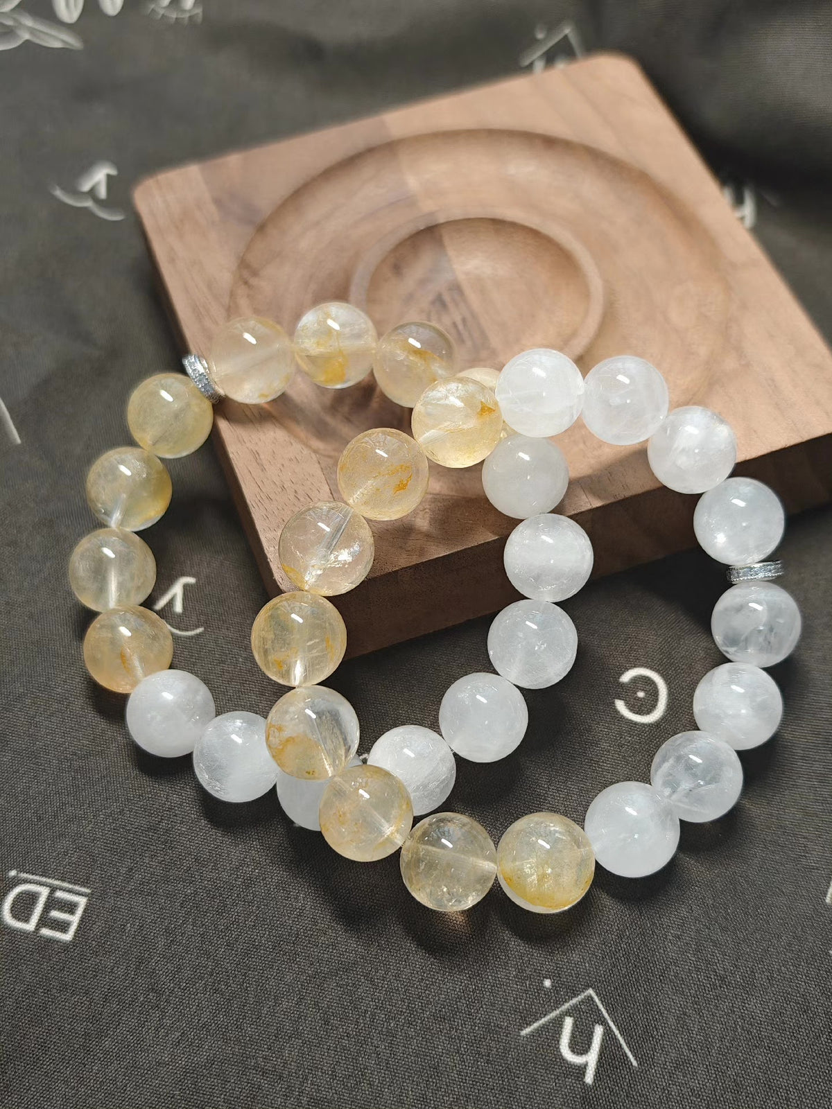 Set di braccialetti in Quarzo Phantom Bianco e Giallo
