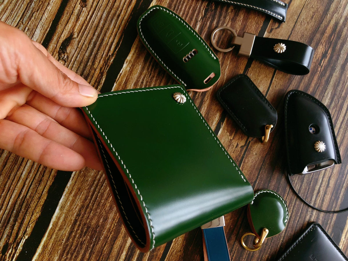 Green Shell Cordovan Bifold Wallet