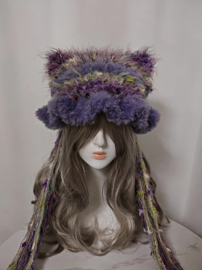 Gradient Dreamy Purple Cat Ear Hat (52-58cm)